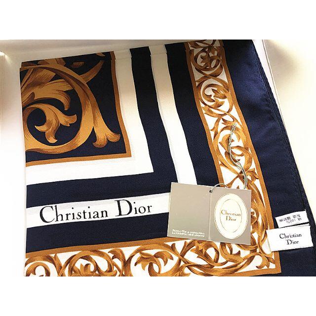 卸し売り購入 Christian Dior シルクスカーフ クリスチャンディオール Dior 新品未使用★Christian - バンダナ+スカーフ