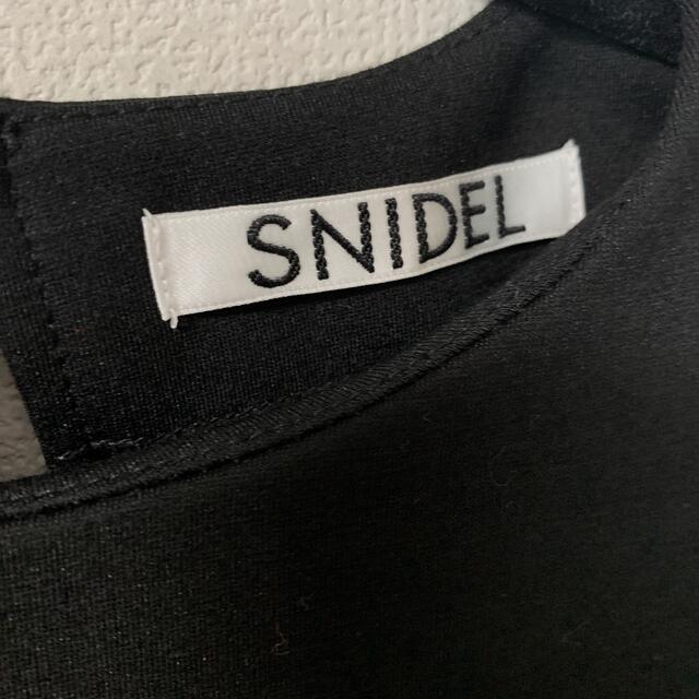 SNIDEL(スナイデル)の美品SNIDEL　黒ワンピース レディースのワンピース(ひざ丈ワンピース)の商品写真