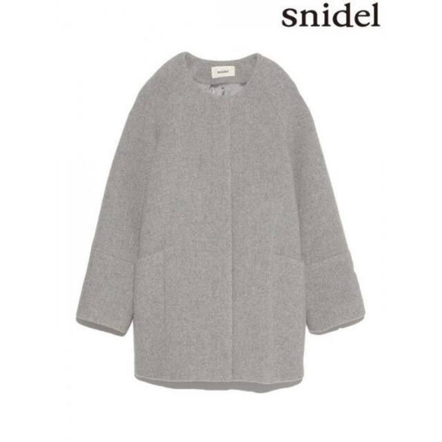 SNIDEL(スナイデル)の⭐︎様専用　　　スナイデル　コート　グレー　ノーカラーコート レディースのジャケット/アウター(ノーカラージャケット)の商品写真