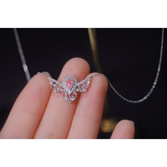 公式ショップ】 天然ピンクダイヤモンドネックレス0.38ct k18