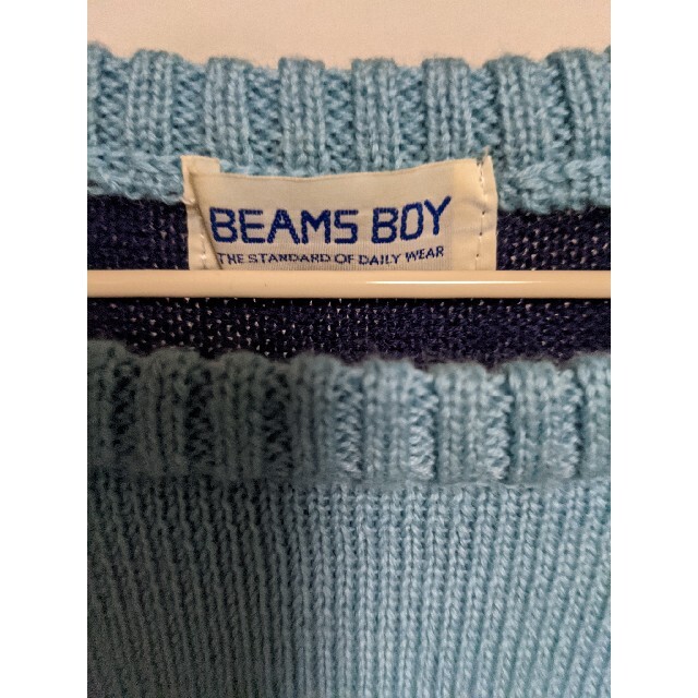 BEAMS BOY(ビームスボーイ)の【BEAMS BOY】バイカラー セーター　ネイビー＆ブルー レディースのトップス(ニット/セーター)の商品写真