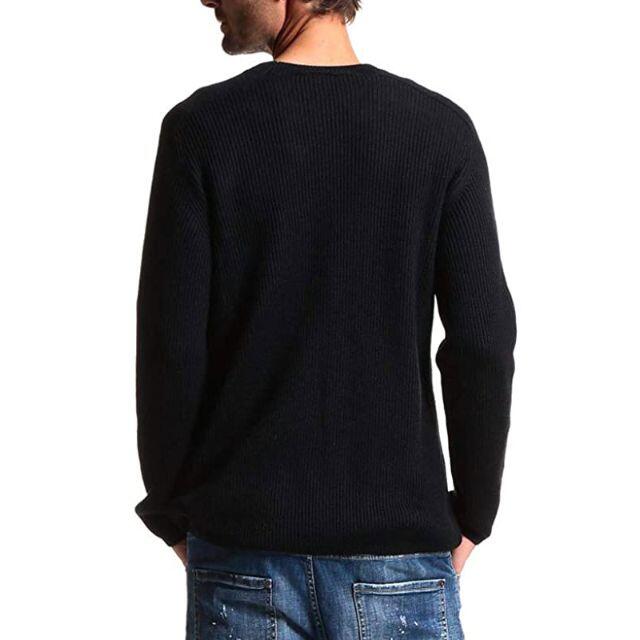 28 MONCLER ブラック クルーネック ニット セーター size XL