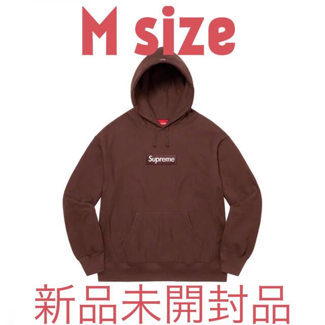 Supreme BOX LOGO HOODED SWEATSHIRT 茶　M