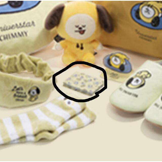 BT21 HappyBag CHIMMY ミラー　靴下セット エンタメ/ホビーのおもちゃ/ぬいぐるみ(キャラクターグッズ)の商品写真