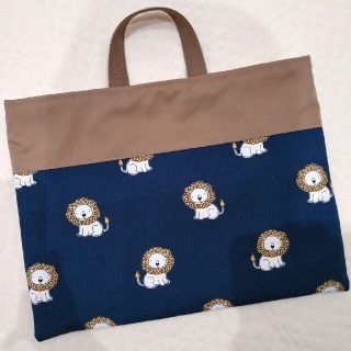 おまめ様専用　レッスンバッグ　上靴袋　ライオン(バッグ/レッスンバッグ)