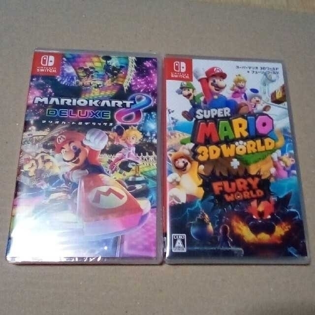 新品】マリオカート + スーパーマリオ 3Dワールド Switchソフト2本組