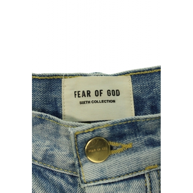 FEAR OF GOD(フィアオブゴッド)のフィアオブゴッド クラッシュ加工デニムパンツ 28インチ メンズのパンツ(デニム/ジーンズ)の商品写真