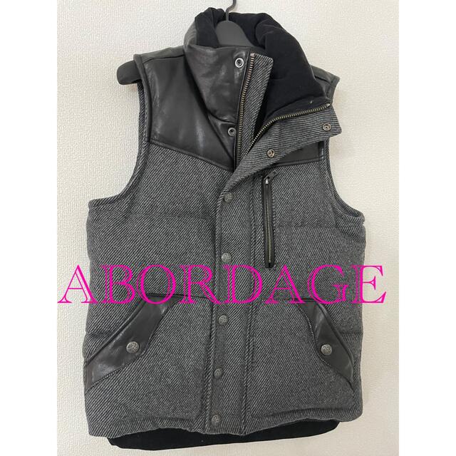 ABORDAGE アボルダージュ　ダウンベスト　羊革　46 美品