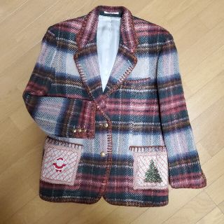 カネコイサオ(KANEKO ISAO)のレア!ワンダフルワールド サンタとツリー刺繍パッチジャケット カネコイサオ(テーラードジャケット)