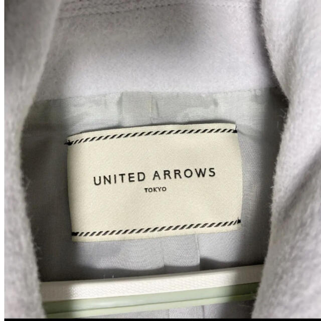 UNITED ARROWS(ユナイテッドアローズ)の週末セール　ユナイテッドアローズ　ラップコート　アンゴラ　ウール　アイスブルー レディースのジャケット/アウター(ロングコート)の商品写真