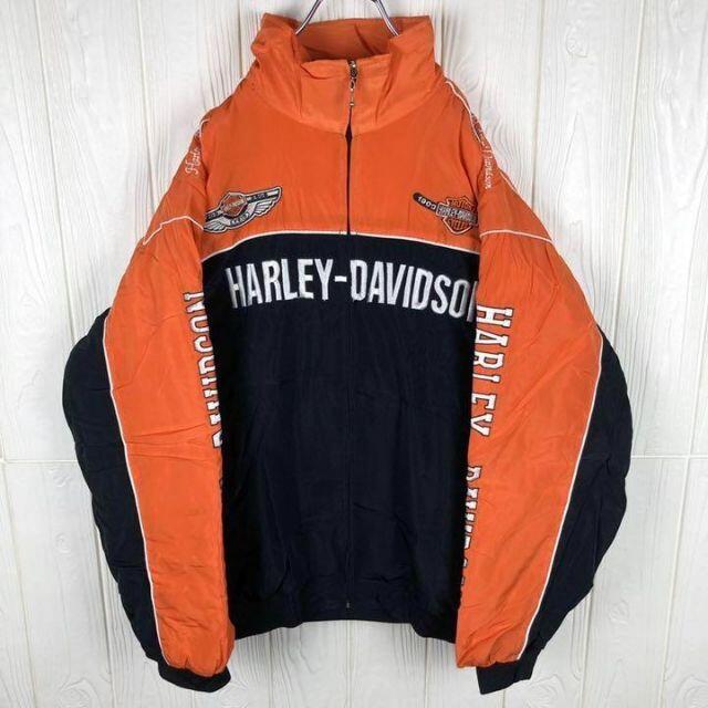 Harley Davidson - ハーレーダビッドソン ナイロンジャケット 刺繍ワン 