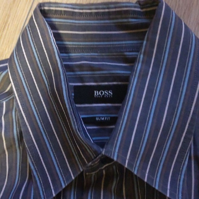HUGO BOSS(ヒューゴボス)のヒューゴボススリムフィットストライプシャツ　ワイシャツ メンズのトップス(シャツ)の商品写真