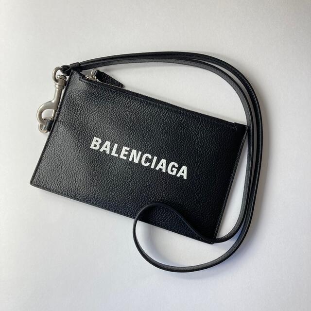 美品　BALENCIAGA バレンシアガ  ネックストラップ  カードコイン