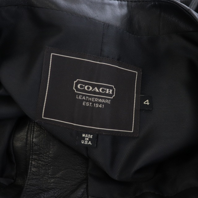 COACH - コーチ レザースカート タイトスカート フロントボタン