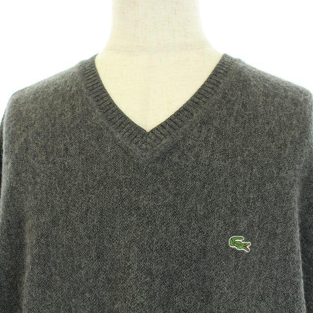 LACOSTE(ラコステ)のラコステ 90s ヴィンテージ ベビーアルパカ ニット 9 4XL グレー メンズのトップス(ニット/セーター)の商品写真