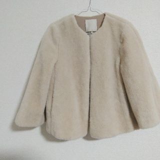 ジユウク(自由区)の【feteさま専用です】【美品】自由区  ウールムートンコート  38(ノーカラージャケット)