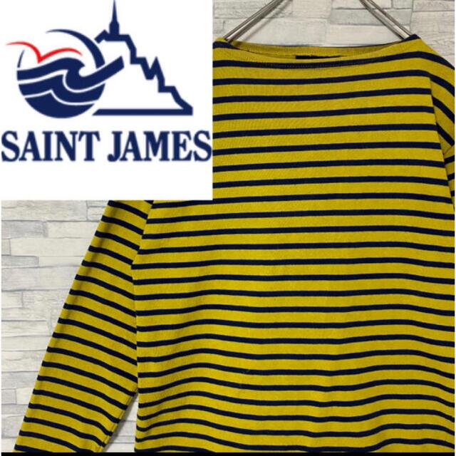 SAINT JAMES(セントジェームス)のセントジェームス   ボーダー　黄✖︎紺　M メンズのトップス(Tシャツ/カットソー(七分/長袖))の商品写真