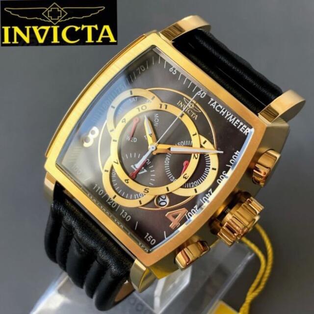 【新品】INVICTA S1 インビクタ クロノグラフ スクエア メンズ腕時計000304-0254