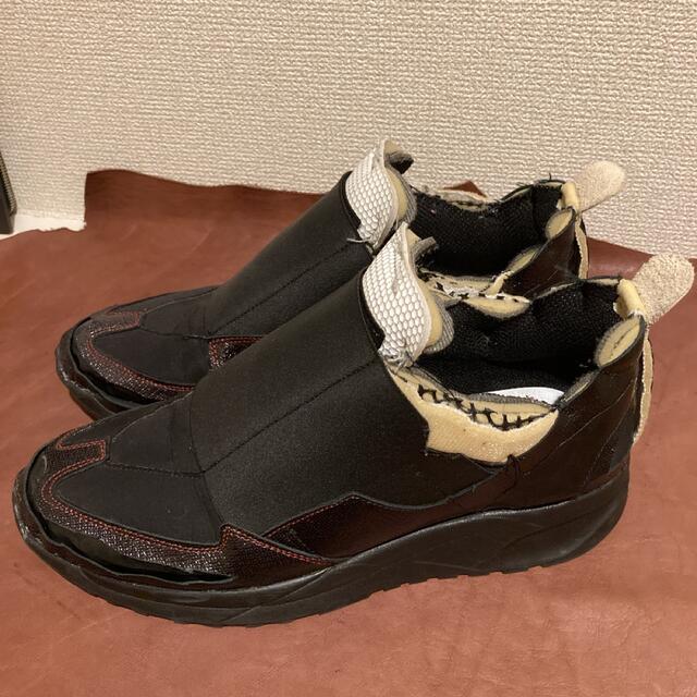 Maison Margiela マルジェラ  スニーカー デストロイ 再構築 黒メンズ