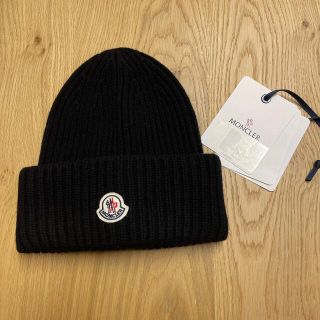 モンクレール(MONCLER)のモンクレール　ニット帽　ブラック(ニット帽/ビーニー)