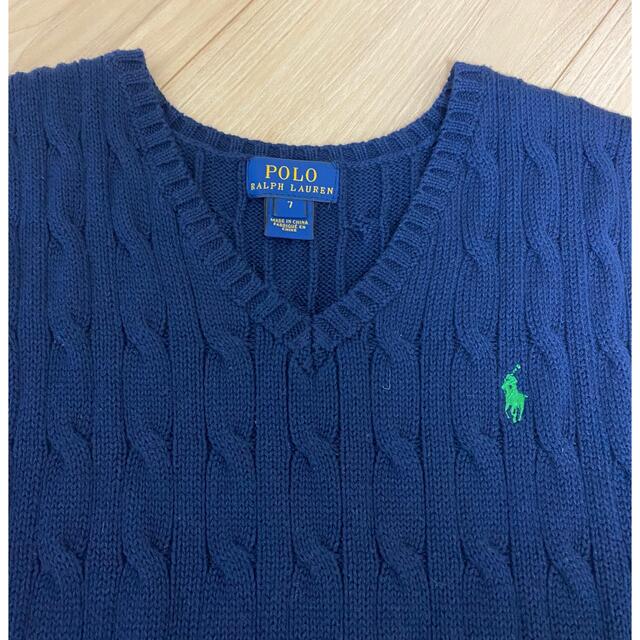 POLO RALPH LAUREN(ポロラルフローレン)のラルフローレン ベスト ネイビー　サイズ7 キッズ/ベビー/マタニティのキッズ服男の子用(90cm~)(その他)の商品写真