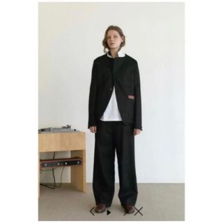 サンシー(SUNSEA)のSUNSEA SNM-Blue2 w/耳 Wide Straight Pants(スラックス)