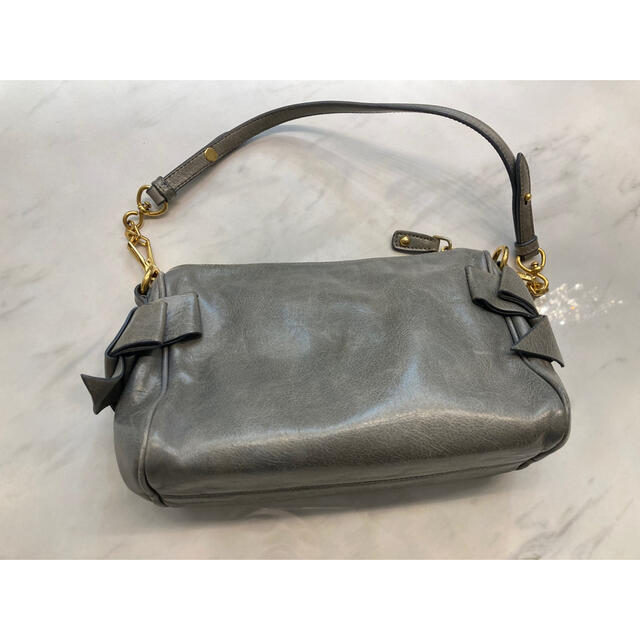 miumiu ハンドバッグ グリーン グレー