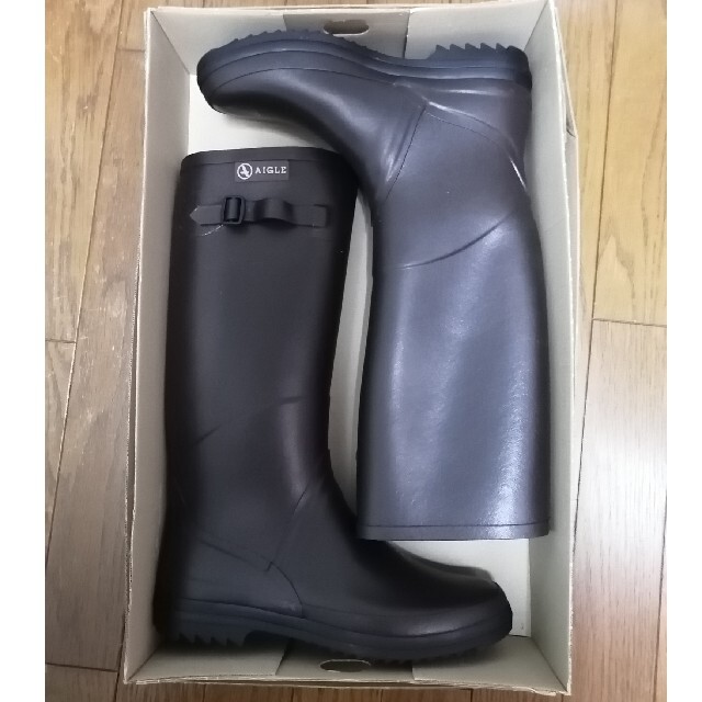 AIGLE(エーグル)の【未使用品】エーグル AIGLE レインブーツ シャンタベル ブラウン　 レディースの靴/シューズ(レインブーツ/長靴)の商品写真