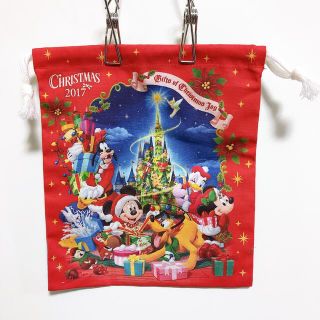 ディズニー(Disney)のディズニー 巾着 クリスマス(キャラクターグッズ)