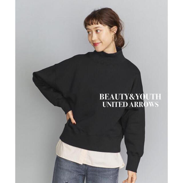 BEAUTY&YOUTH UNITED ARROWS(ビューティアンドユースユナイテッドアローズ)のビューティ&ユース　ユナイテッドアローズ　ハイネックロングスリーブプルオーバー レディースのトップス(トレーナー/スウェット)の商品写真