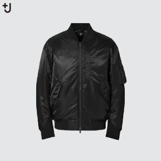 ジルサンダー(Jil Sander)のユニクロ　＋j　ハイブリッドダウン　オーバーサイズMA1　黒　Ｓサイズ　新品(ダウンジャケット)