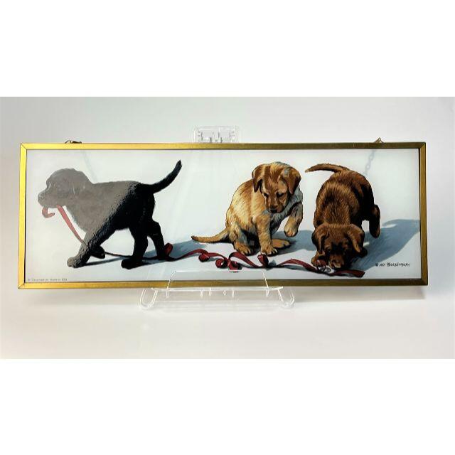 グラスマスターズ社 ステンドグラス 仔犬 Red Tape Puppies