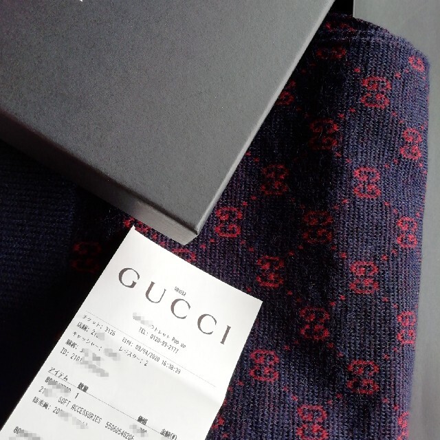 Gucci(グッチ)の極美品　正規直営店購入　グッチ　ウールマフラー メンズのファッション小物(マフラー)の商品写真