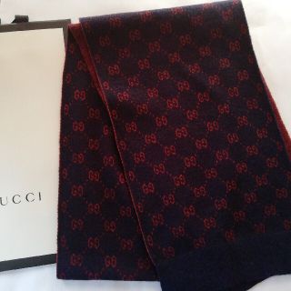 グッチ(Gucci)の極美品　正規直営店購入　グッチ　ウールマフラー(マフラー)