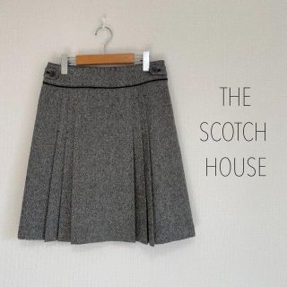 ザスコッチハウス(THE SCOTCH HOUSE)のTHE SCOTCH  HOUSE ツイードプリーツスカート　カシミヤ混　(ひざ丈スカート)