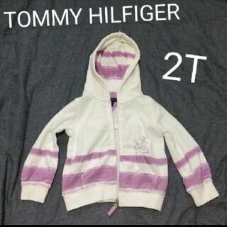 トミーヒルフィガー(TOMMY HILFIGER)のTOMMY HILFIGER 90cm トミヒル キッズパーカー 2T ホワイト(ジャケット/上着)