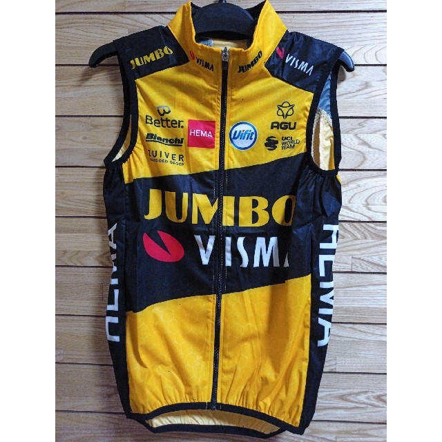 支給品　Jumbo visma　ウィンドベスト　サイクルジャージ　AGU | フリマアプリ ラクマ