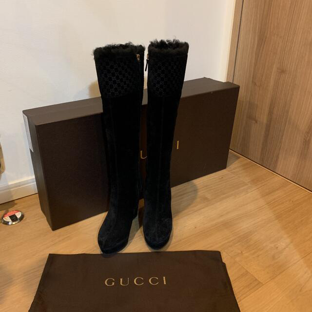Gucci - スェードレザーロングブーツ 新品未使用状態 箱、靴袋ありの