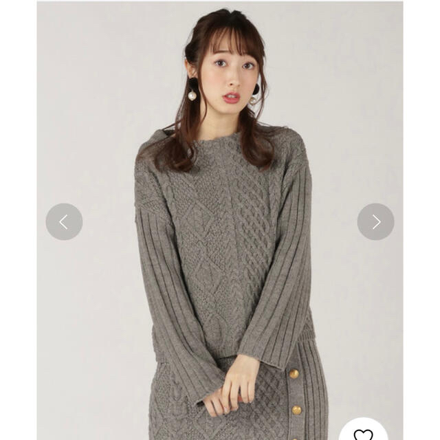 WILLSELECTION(ウィルセレクション)のうたーん様専用　ウィルセレクション❤︎アラン柄ニットセットアップ❤︎ レディースのトップス(ニット/セーター)の商品写真