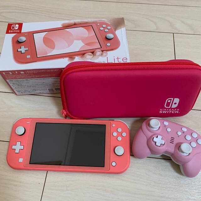 Nintendo Switch lite コーラル 本体 付属品セット⭐︎美品-