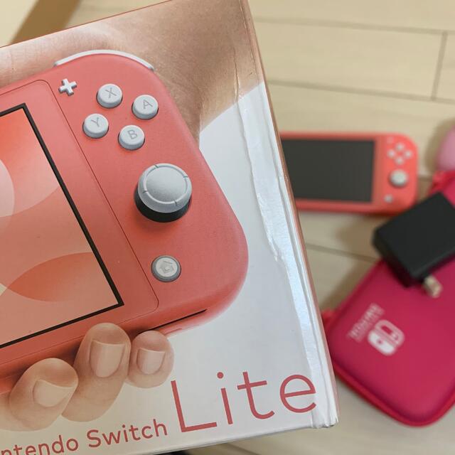 Nintendo Switch lite コーラル　本体　付属品セット⭐︎美品