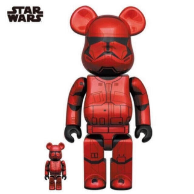 MEDICOM TOY(メディコムトイ)のBE@RBRICK SITH TROOPER CHROME 100％&400％  エンタメ/ホビーのフィギュア(その他)の商品写真