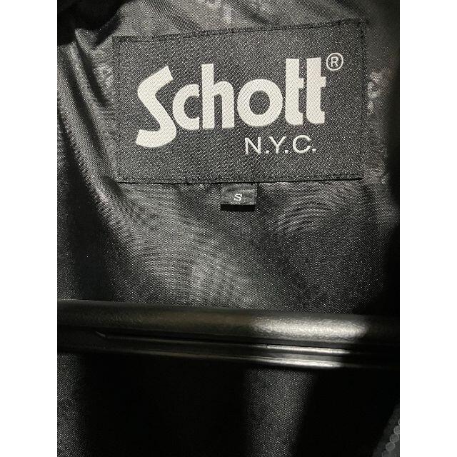 schott(ショット)のSchott ショット ダウンジャケット 羊革 本革 ブラック サイズ：S メンズのジャケット/アウター(ダウンジャケット)の商品写真