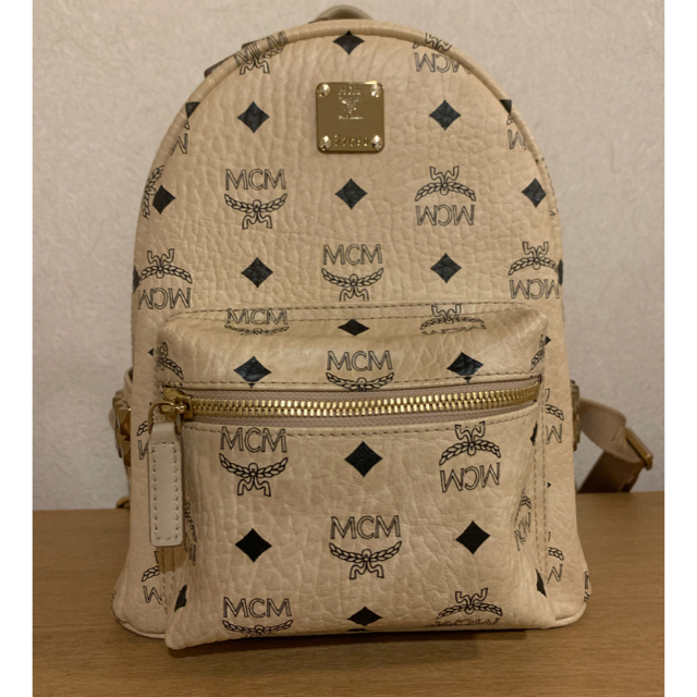 MCM リュック ベージュ Sサイズ