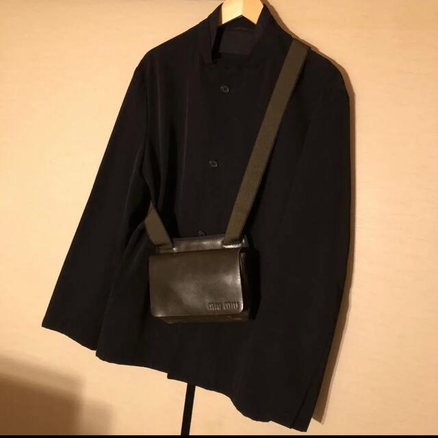 90s miu miu archive leather shoulder bag - ショルダーバッグ