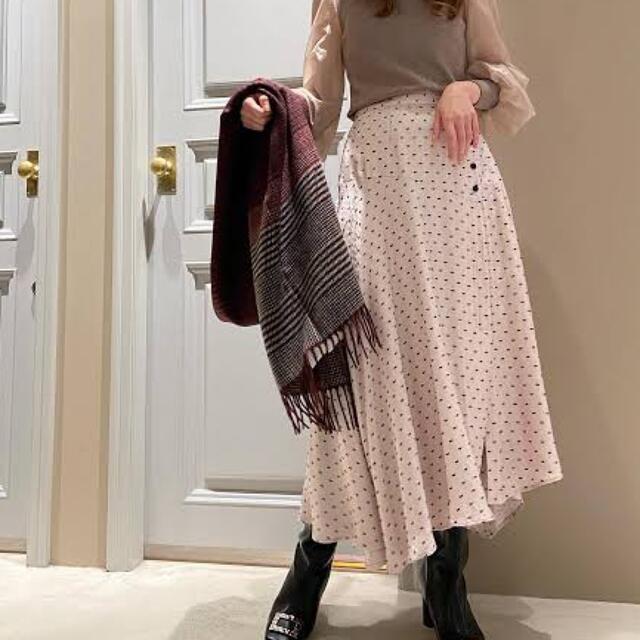 Lily Brown(リリーブラウン)のリリーブラウン　カットジャガードスカート レディースのスカート(ロングスカート)の商品写真