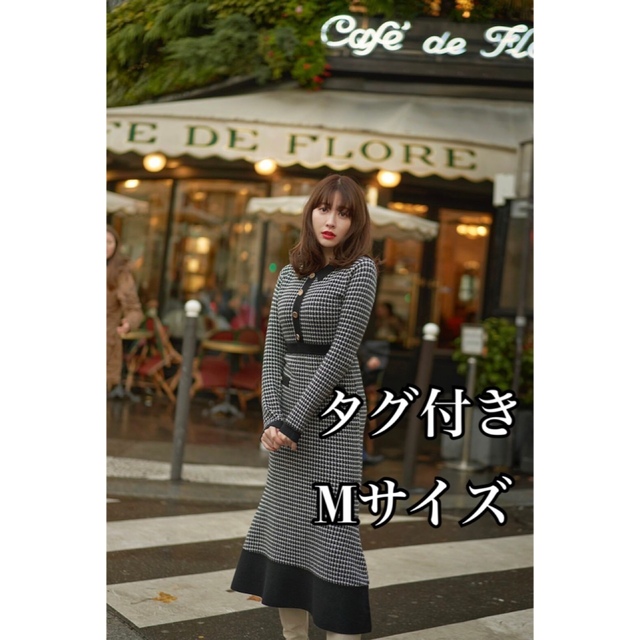 【美品】Buckingham Houndstooth Knit dress