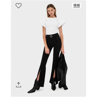 ベルシュカ(Bershka)のBershkaバックル付きフレアヘムパンツフレアパンツベルシュカ(カジュアルパンツ)