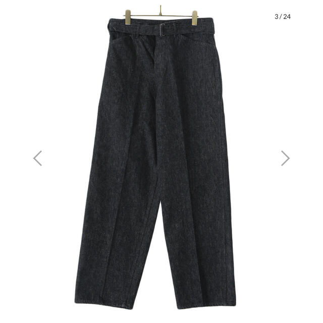 COMOLI - COMOLI 21AW ベルテッドデニム サイズ3 BLACK/ECRUの通販 by