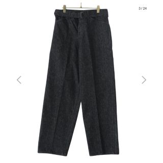 COMOLI - COMOLI 21AW ベルテッドデニム サイズ3 BLACK/ECRUの通販 by